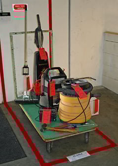 5s Red tag area with floor marking