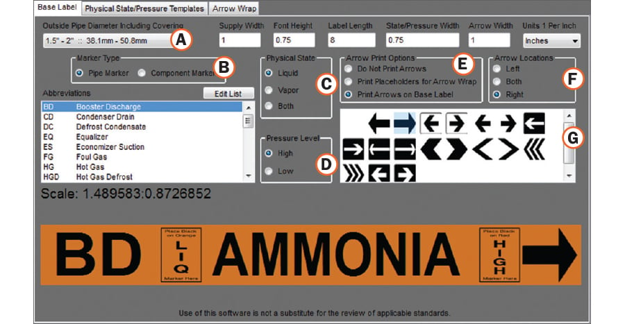 ammonia-base-label-durasuite-software