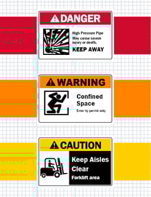 Danger, Warning, and Caution Safety Signage