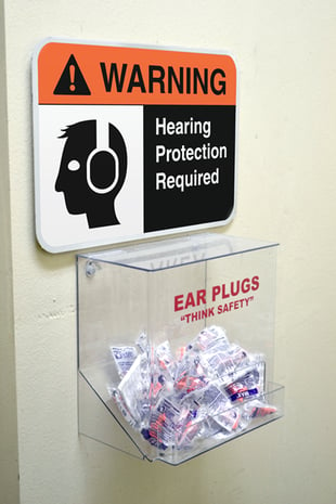 hearing protection with signage makes effective hearing loss prevention