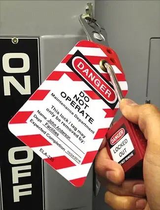 lockout tagout tag and lock