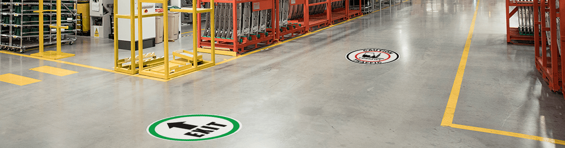 Warehouse with proper floor marking