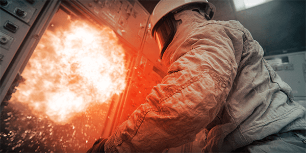 An arc flash event in progress. This is the kind of hazard the new labeling requirements are meant to warn against.