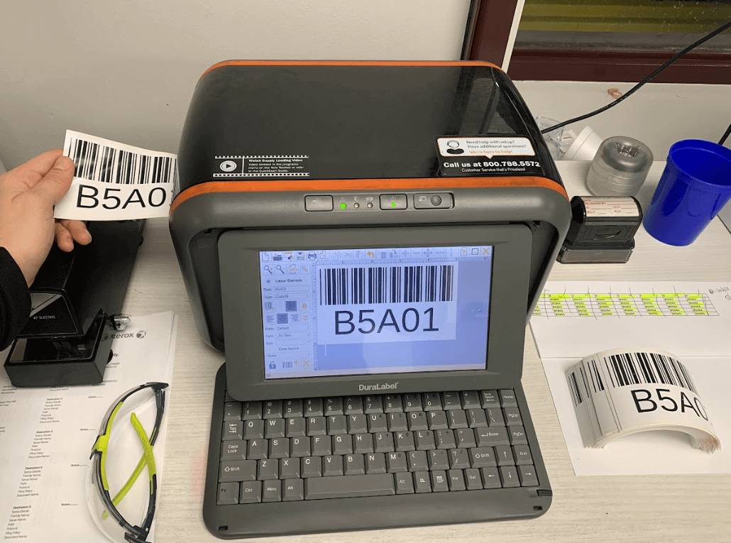 DuraLabel Toro printing barcoded labels
