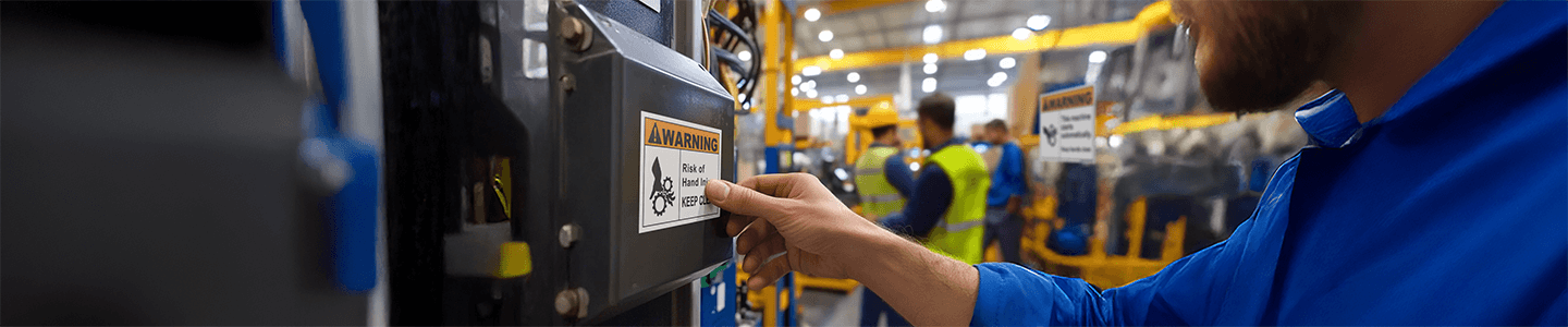 Industrial chemical label with OSHA-compliant signal word and pictogram