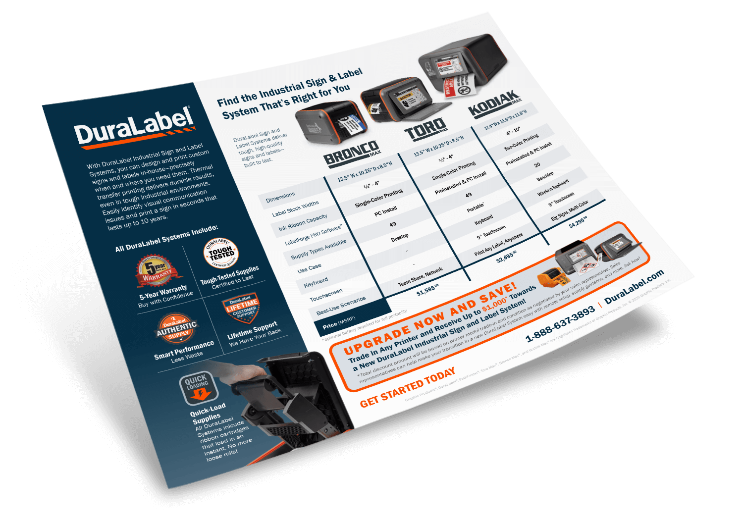 Free DuraLabel Industrial Sign and Label System Comparison Flyer