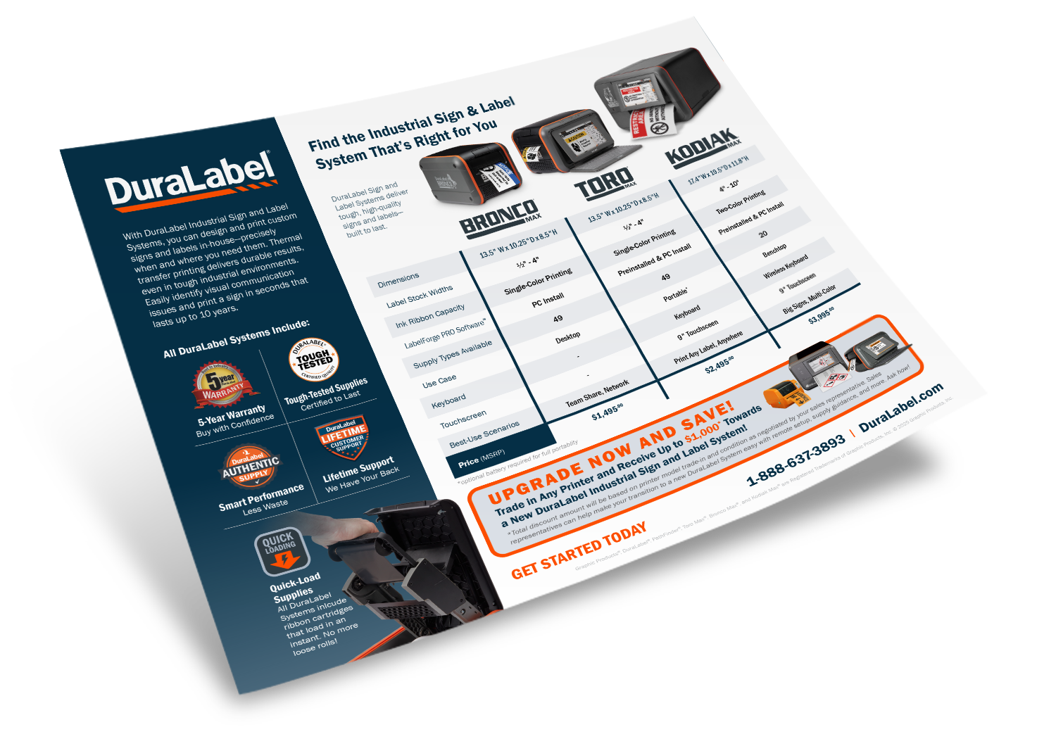 Free DuraLabel Industrial Sign and Label System Comparison Flyer