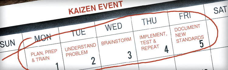 Kaizen calendar pictured.