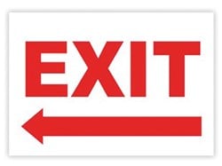 Construction Labels And Signage EXIT