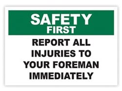 Construction Labels And Signage SAFETY FIRST