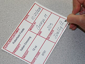 Eliminate confusion by using labels and signs to display critical information.