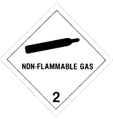 Non-Flammable Gas label