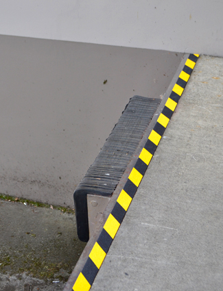 Use floor tape to help announce dock edges.