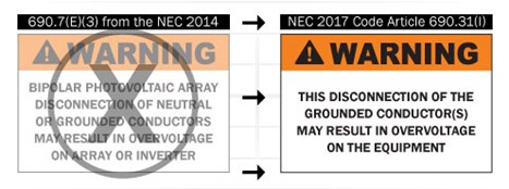 Solar Labeling: 2017 Changes WARNING