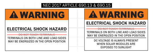 Solar Labeling: 2017 Changes Electrical