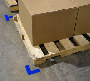 Define loading and unloading areas with floor marking