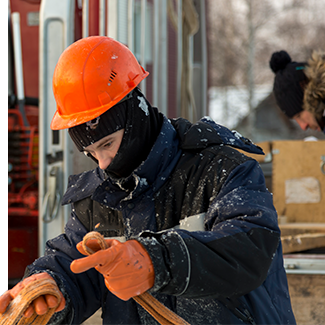 Winter Safety worker PPE