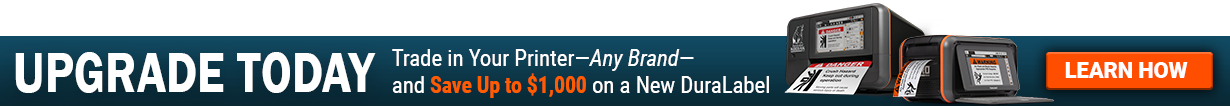 A with the text Label Forge Pro, Sign and Label Design software. There's a man using the software on a computer and an orange Download Free button.