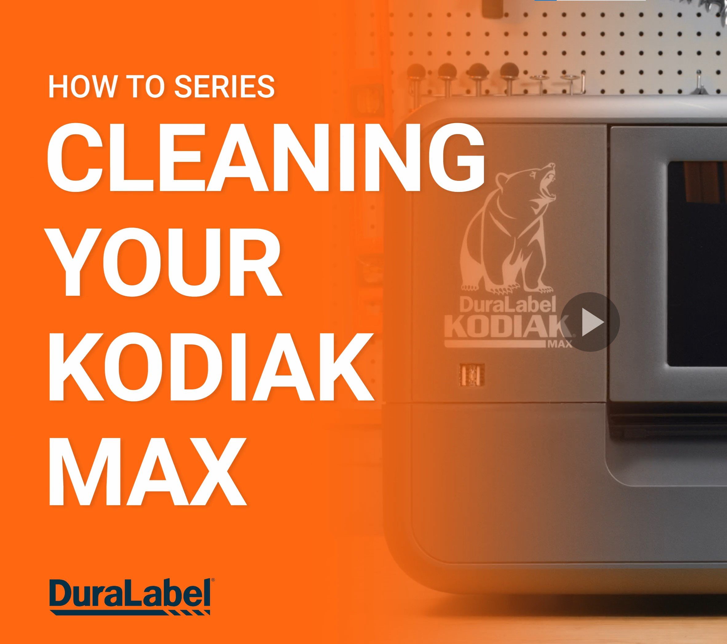 Cleaning you Kodiak Max Industrial Label Printer title card screenshot